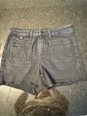 Judy Blue Washed Black Denim Cutoff Shorts
